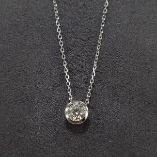 CADENA Y COLGANTE ORO 18K BRILLANTE 0.30