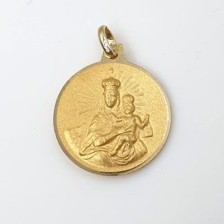 MEDALLA ESCAPULARIO ORO 18K - 18 MM