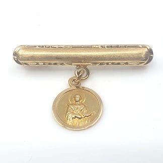 ALFILER BEBE CON MEDALLA ORO 18K