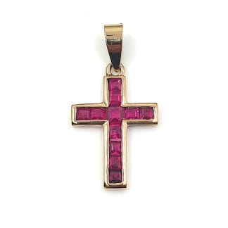 CRUZ ORO 18K RUBIES
