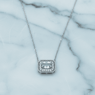 COLGANTE ORO 18K TOPACIO BRILLANTES