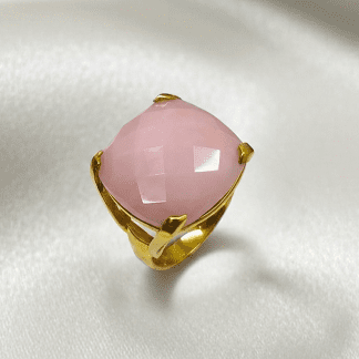 Anillo Tynel Oro 18k Jade Rosa