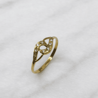 Anillo Tynel oro 18k y circonitas