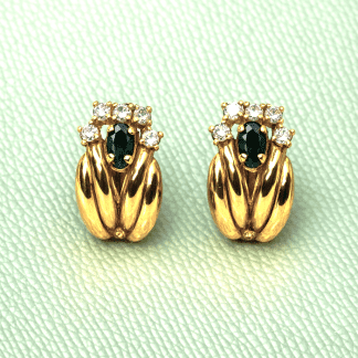 Pendientes Tynel oro 18k esmeraldas