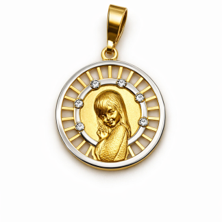 Medalla Tynel oro 18k bicolor