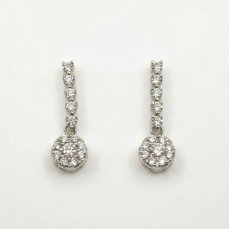 Pendientes oro 18k brillantes 0.41 ct