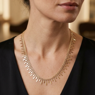 Gargantilla de Flecos en Oro de 18k