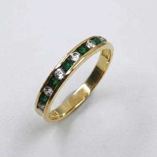 Anillo oro 18k circonitas