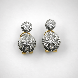 Pendientes oro circonitas imagen 1